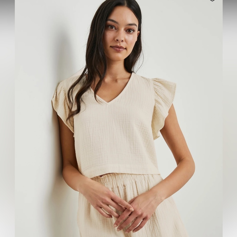 Rails Beige Textured Blouse
